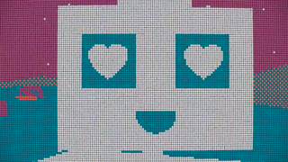 1300 cubos de Rubik cuentan la historia de amor de este robot